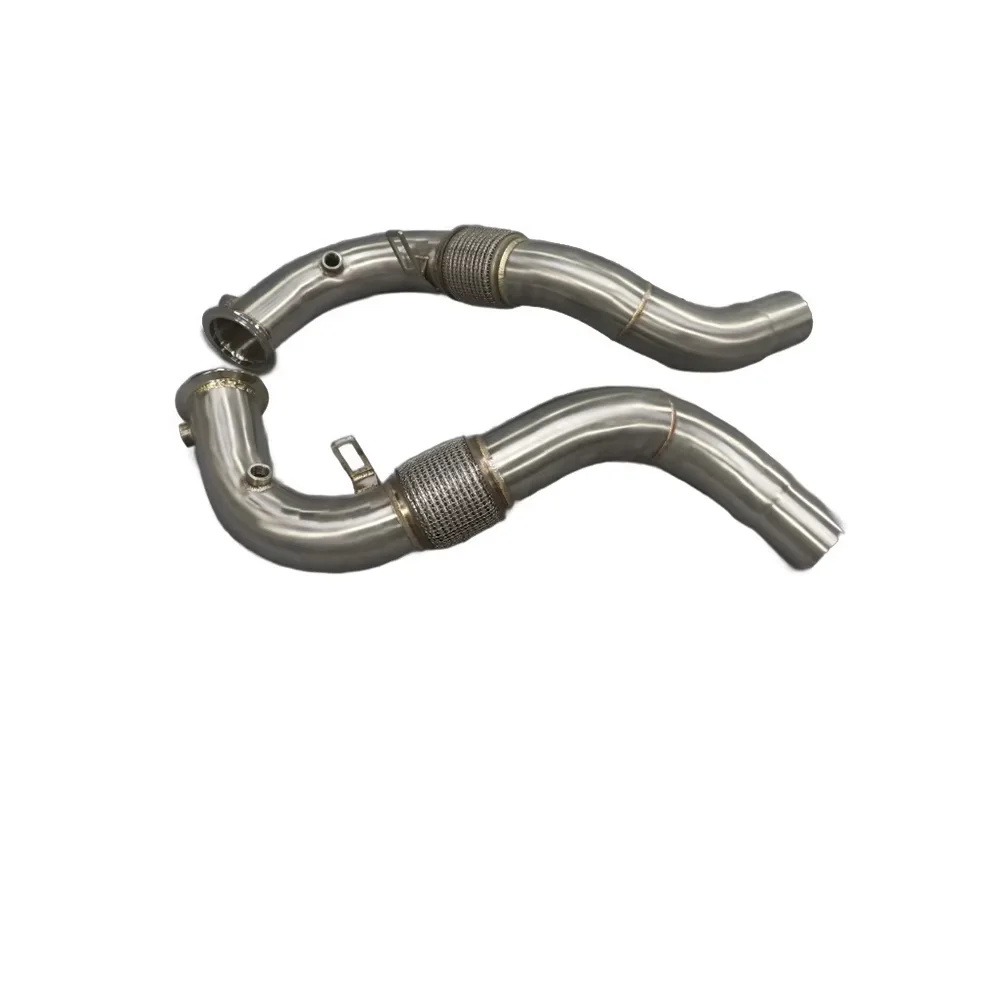 2011+ for  550I Stainless Steel Exhaust Downpipe F10 N63 4.4T Straight Header New Condition