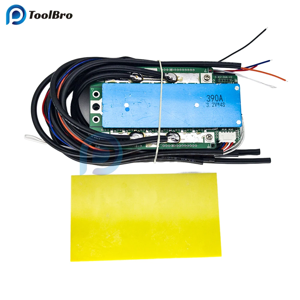 Imagem -02 - Bms Lifepo4 Lithium Protection Board Balance Alta Corrente Motocicleta Car Start rv Inversor 4s 12v 390a