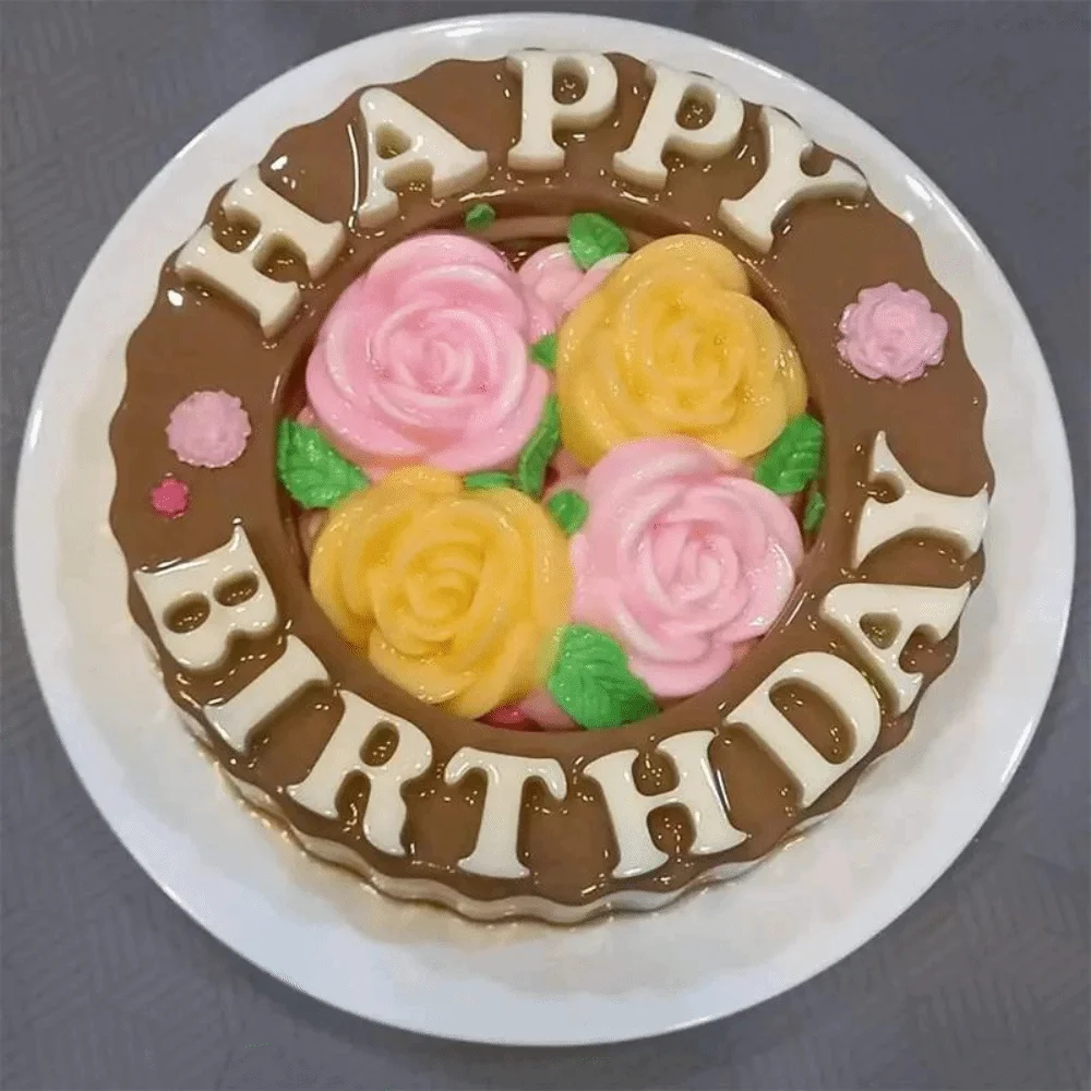 Premium PP Sunflower Cake Mold Printing Non-Stick Chocolate Cake Mold Flexible Foam Texture Baking Tool DIY Birthday Cake