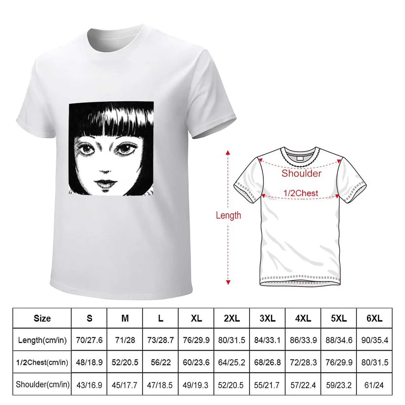 Spiral Horror Manga 041 T-Shirt boys whites summer tops oversized anime clothes plain white t shirts men