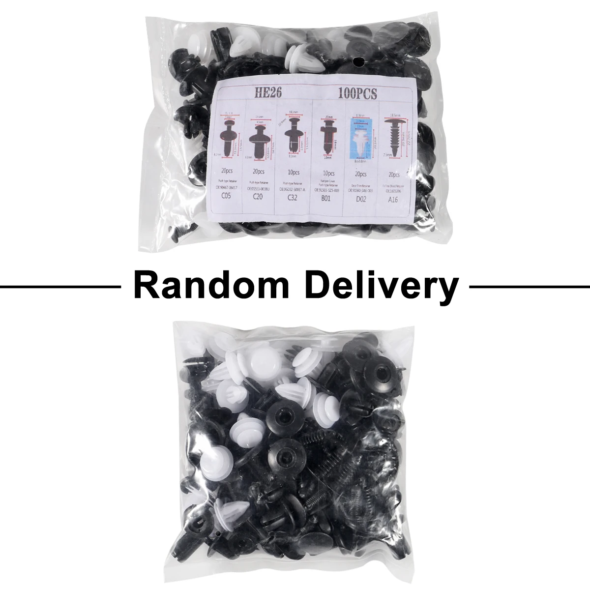 100 قطعة السيارات السيارات السحابة كليب مختلط جسم السيارة دفع التجنيب دبوس برشام الوفير المسمار إصلاح الحاجز دفع التجنيب