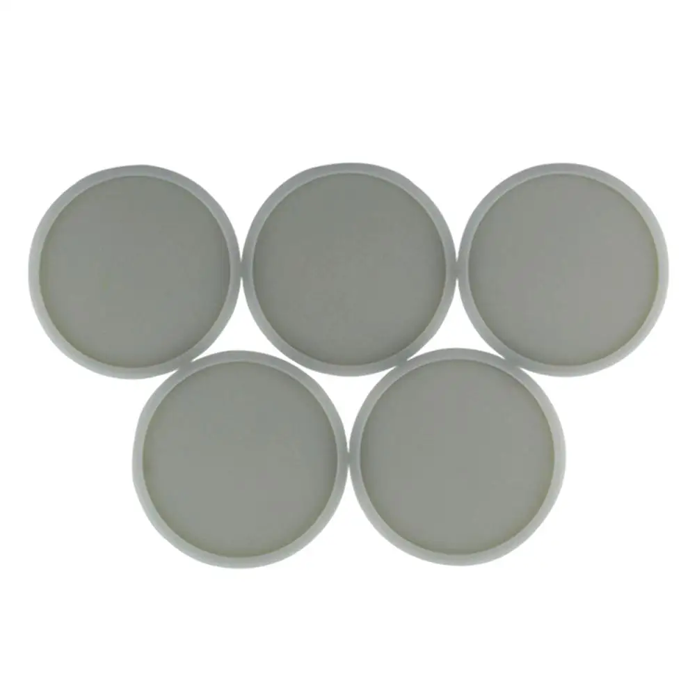 

5 Pcs Coasters Silicone Round Pad Non Slip Waterproof Anti Overflow Luminous Mat For Bar Restaurant