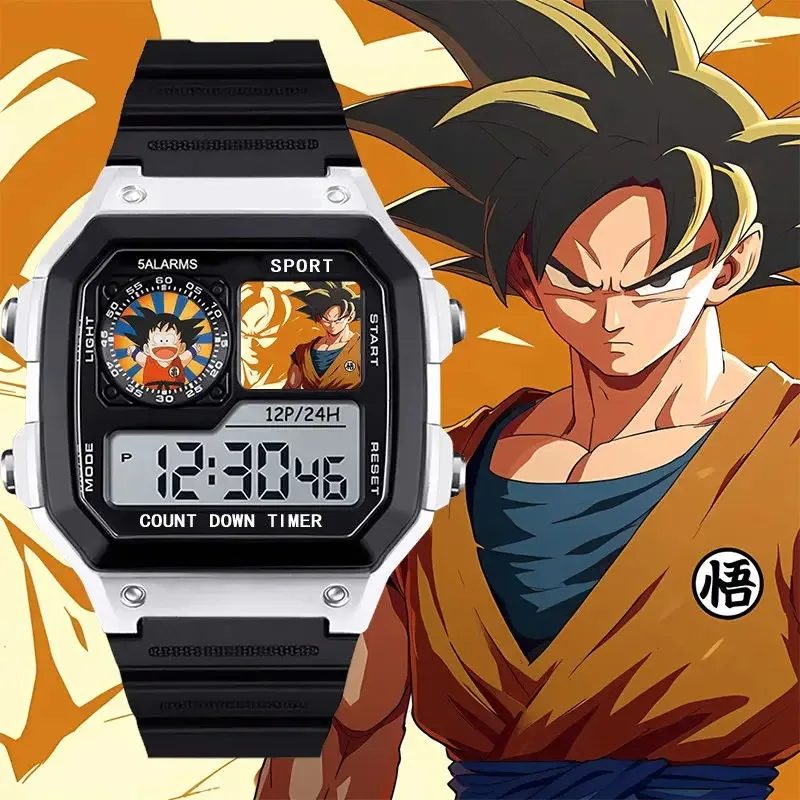 

Creativity Dragon Ball Anime Characters Goku 2D Waterproof Sports Watches Shockproof Simple Luminous Style Watch Fashion Gift
