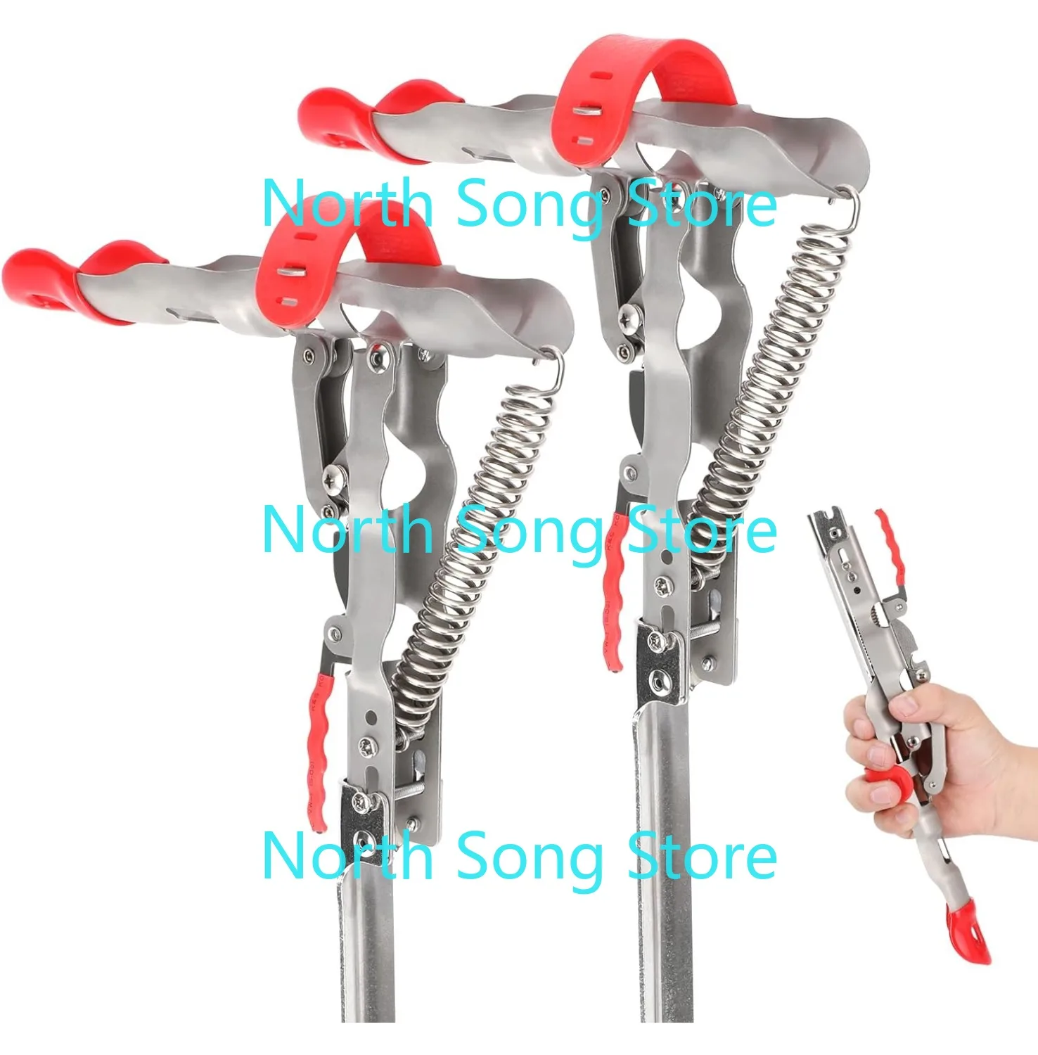 

Automatic Spring Fishing Rod Holder, Stainless Steel Folding Rod Stand Ground Support Brackets Have Two Springs