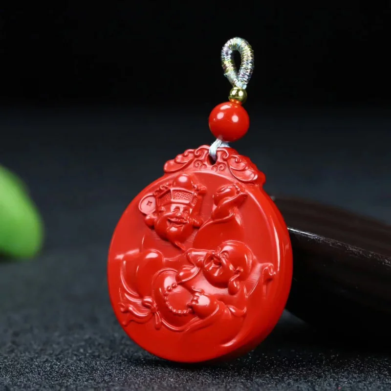 Factory Direct Sales Red Sand Fortune Cinnabar Live Delivery Quantity Discount Boutique Pendant