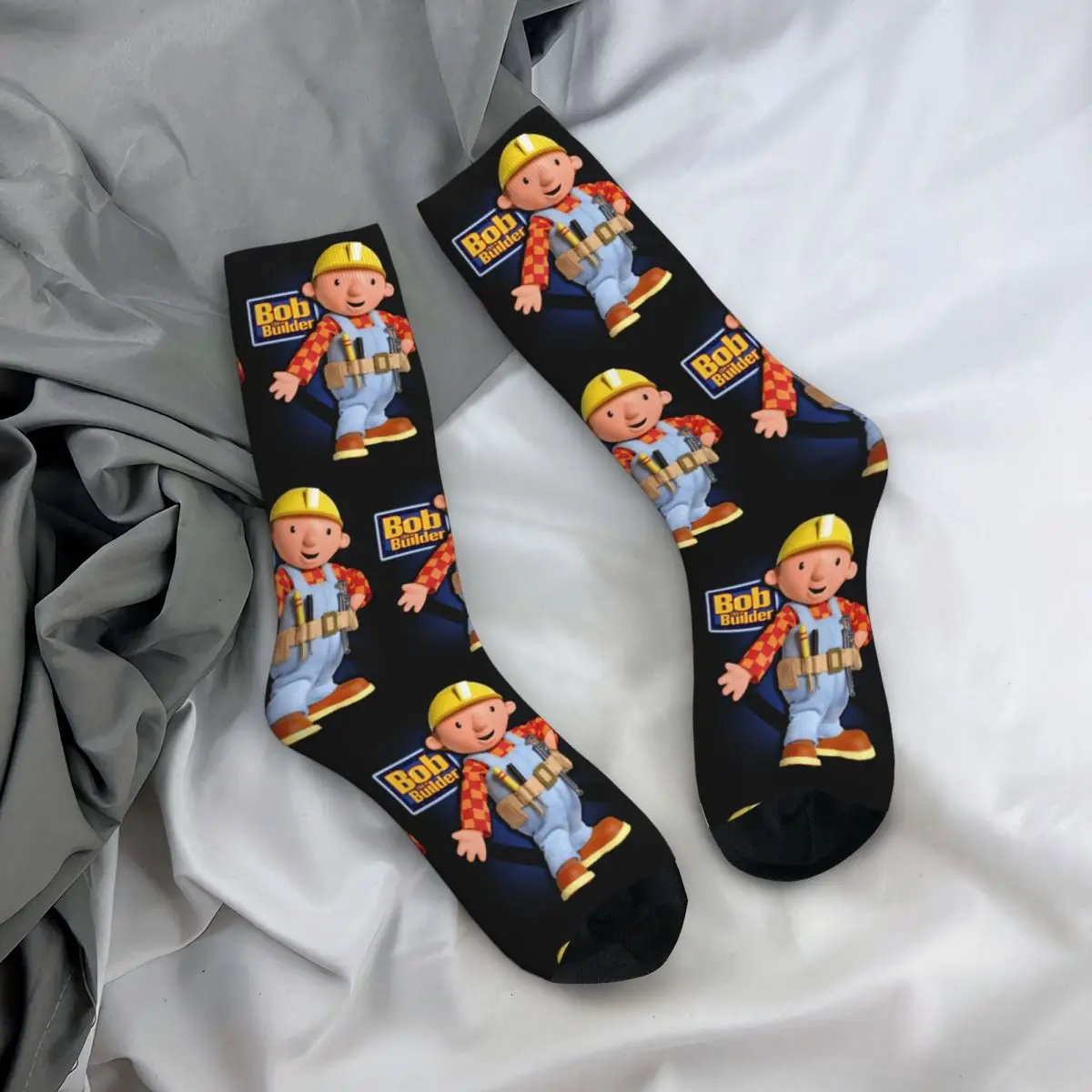 Gemütliche Damensocken Bob The Builder Accessoires Warme Grafiksocken für die ganze Saison Beste Geschenkidee