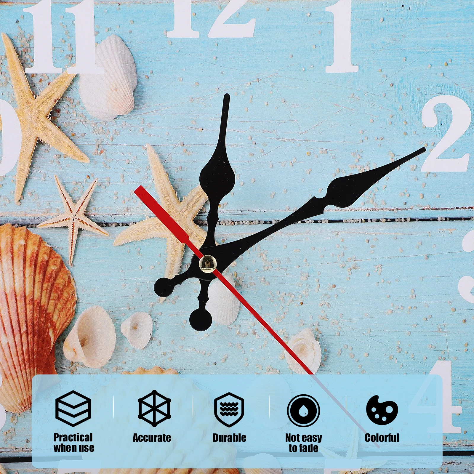 

1pc Retro Nordic Frameless Hanging Decorative Vintage Home Office Bedroom Hanging Clock Ornament Clock (No )