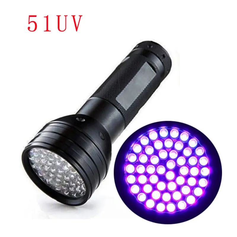 Portable UV Flashlight 100LED 51LED 12LED Ultraviolet Torch 395nm Black Light Outdoor Waterproof Dryer Curing Lamp Medical Light