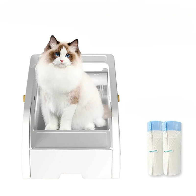 Smart Cat Litter Box Automatic Self-cleaning Cat Bedpans Semi Enclosed Toilet Trainer Pet Products Cat's Accessories with App