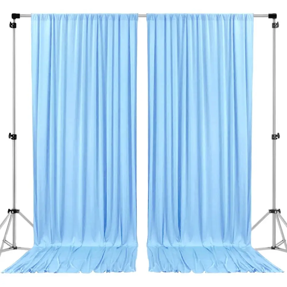 

10 eet Wide x 12 eet Long IR Polyester Backdrop Drapes Curtains Panels with Rod kets - Wedding Ceremony Party Home Window Decora