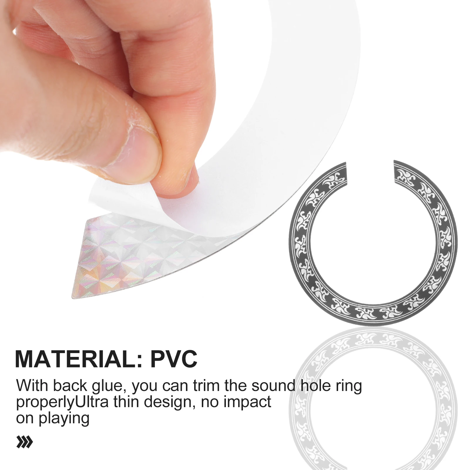 

2 Pcs Guitar Mouth Stickers Inlays Fingerboard Neck Sound Hole Decal Decoration Accessories Roses