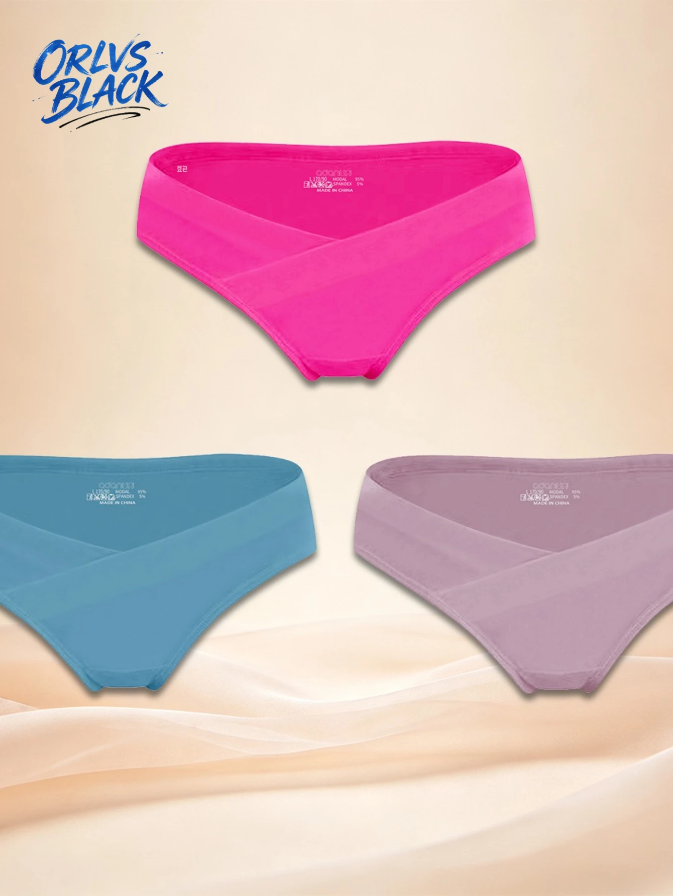 3PCS Cross Front Waist Design Mens Briefs Ultra Soft Breathable Stretch Slim Fit Daily Fashion Underpants AD330