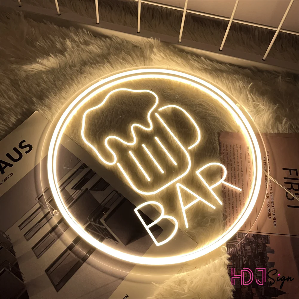 Bar Beer Shop Neon Sign Home Bar Decor Cafe Wall Decoration Restaurant Club Kitchen Sign Led Luminous Signs Party Christmas Gift