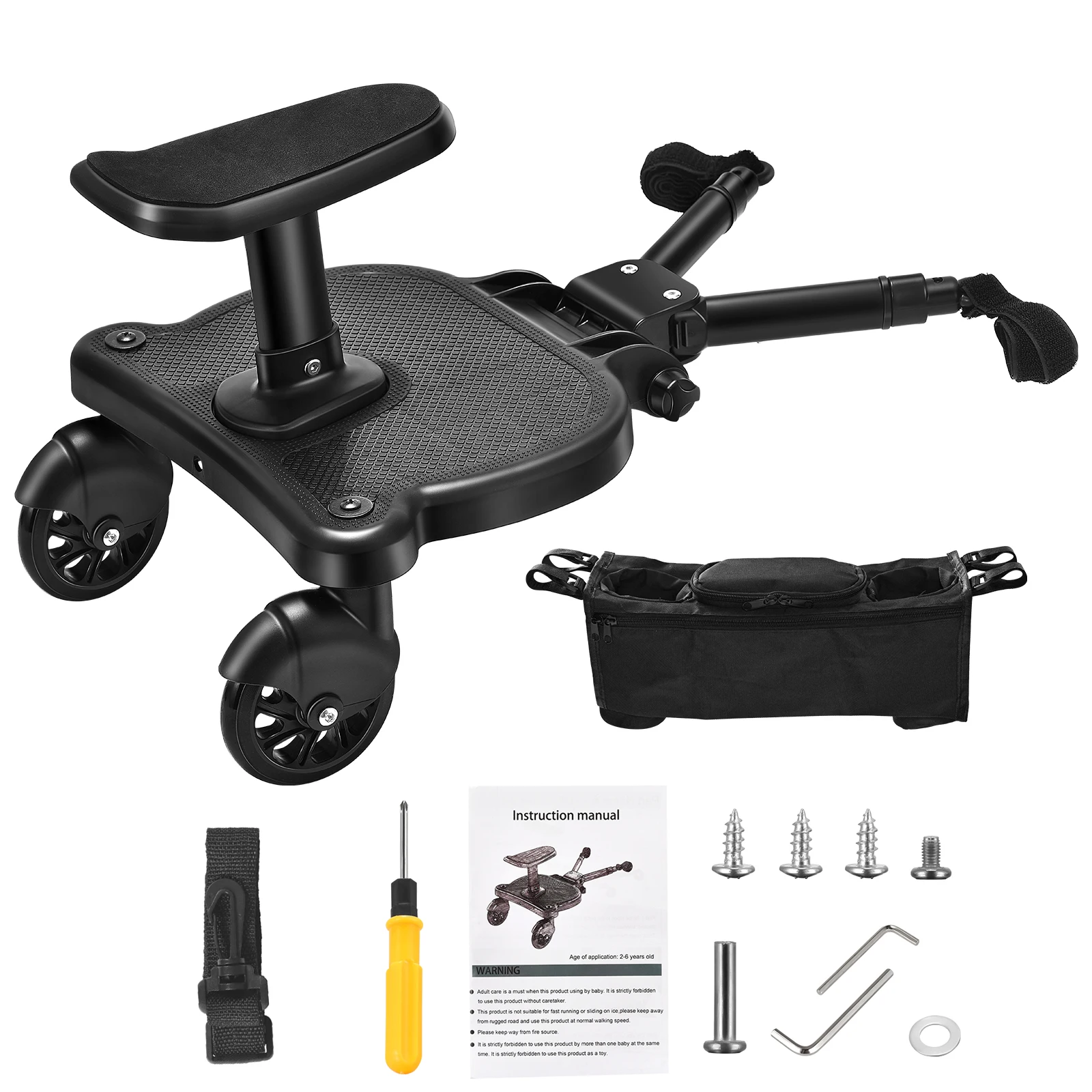 Adaptador Universal para Pedal de cochecito, accesorios para carrito de bebé, remolque auxiliar, reposapiés, patinete gemelo, autoestopista