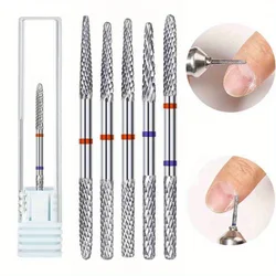 Multifunction Under Nail Drill Bit Double Ends Tungsten Carbide Sharp Nail Gel Remove Exfoliator Peeling