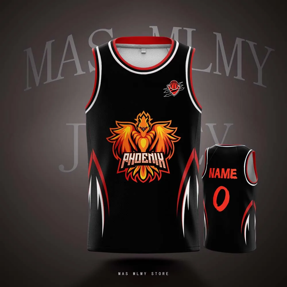 

Customized Team Basketball Jerseys Phoenix Digital Printed For Kids Youth and Adult Personalized Name Number Mesh Sports Shirts