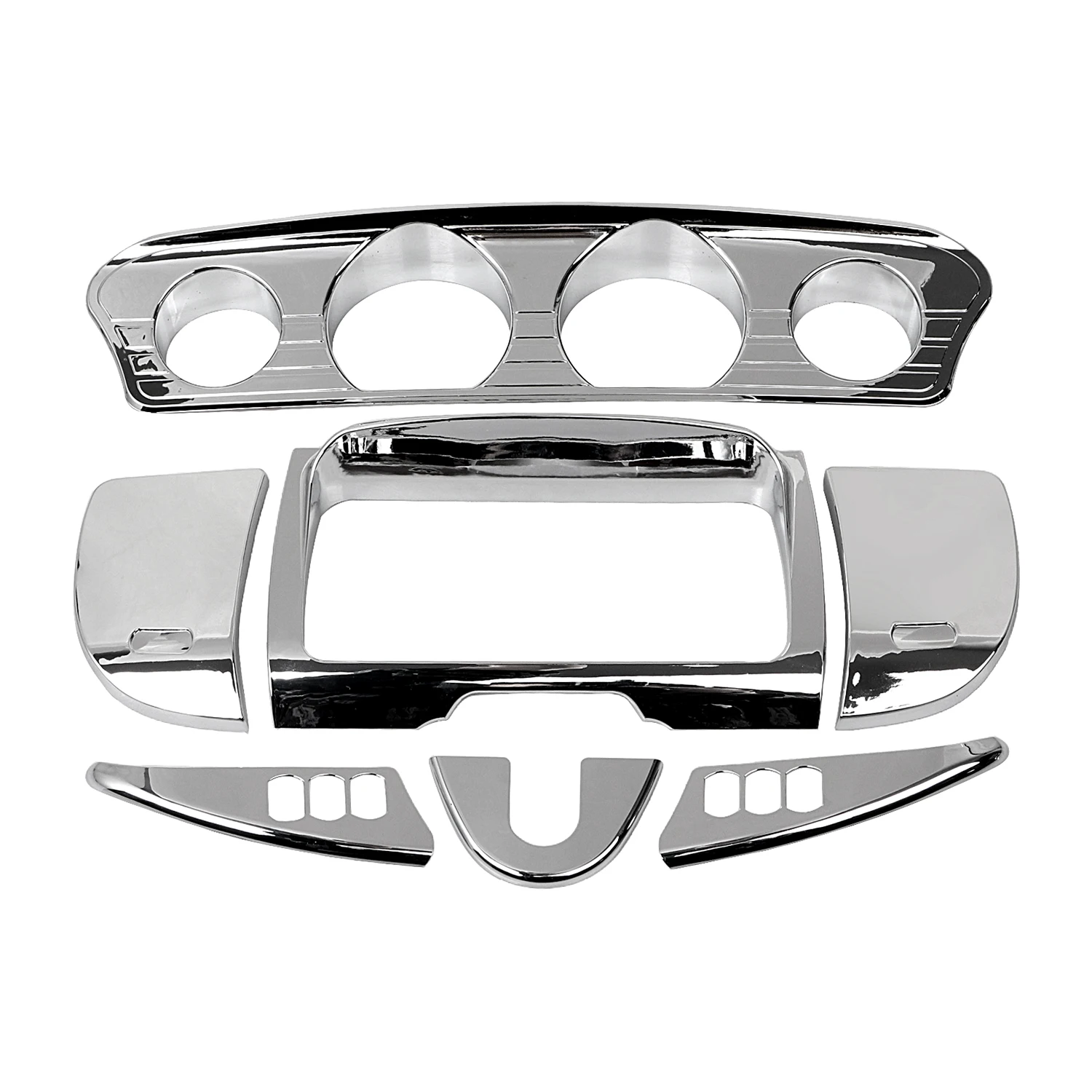 Motorcycle Fit For Harley 2014-2023 Gauge Stereo Accent Trim Cover Touring Street Electra Tri Glide Ultra Limited CVO FLHTKSE