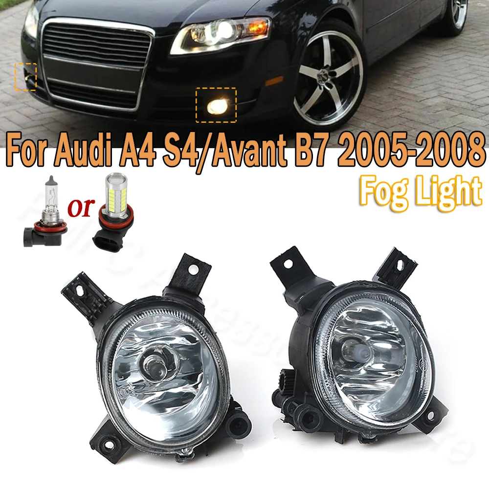 Front Fog Light LED/Halogen Fog Lamp foglights Headlights Driving Lamps For Audi A4 S4 Avant B7 2005-2008 8E0941699C 8E0941700C