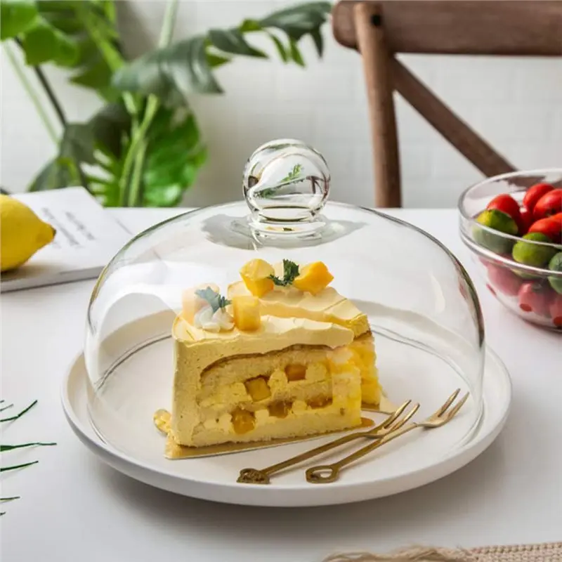 Plastic-Free Non-Toxic For Microwave Splatter Cover-Borosilicate Glass Design With Tall Food Cover For Microwave Use