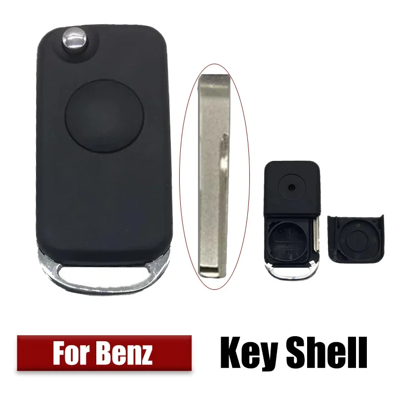 1 Pcs ABS Car Flip Key Fob Shell With Blade Cover For Mercedes Benz ML430 E500 SL320 SL500 S320