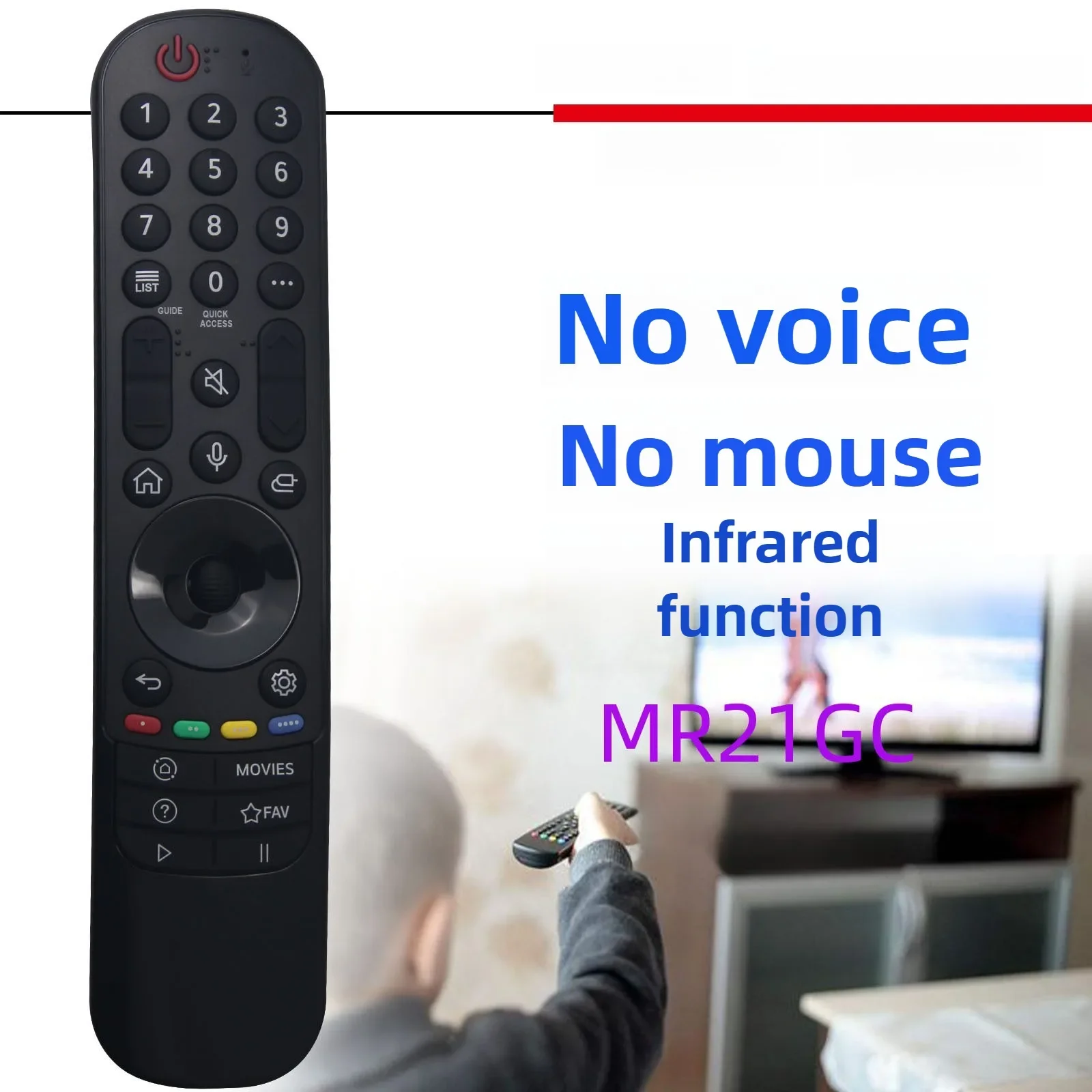 

New No Pointer No Voice MR21GC Remote Control for 2021 UHD OLED Voice Magic TV 43NANO75 55UP75006LF OLED55A1RLA MR21GC