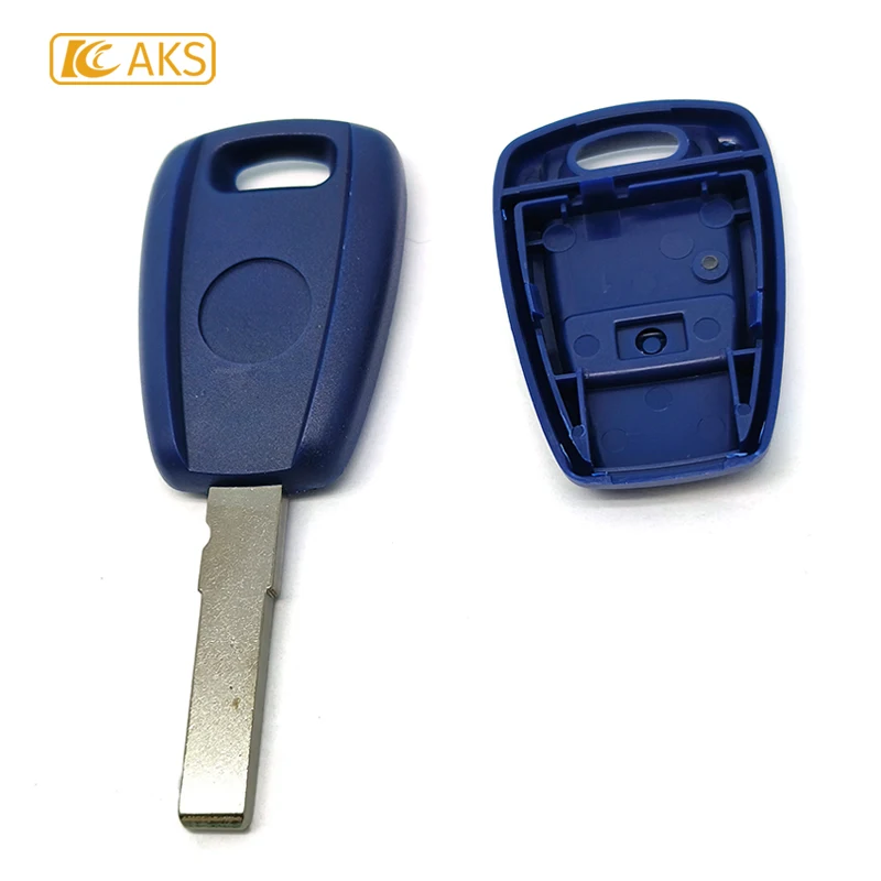 AutokeySupply AKFTS209 SIP22/G15 1 Button Blue Remote Car Key Cover Transponder Shell For Fiat