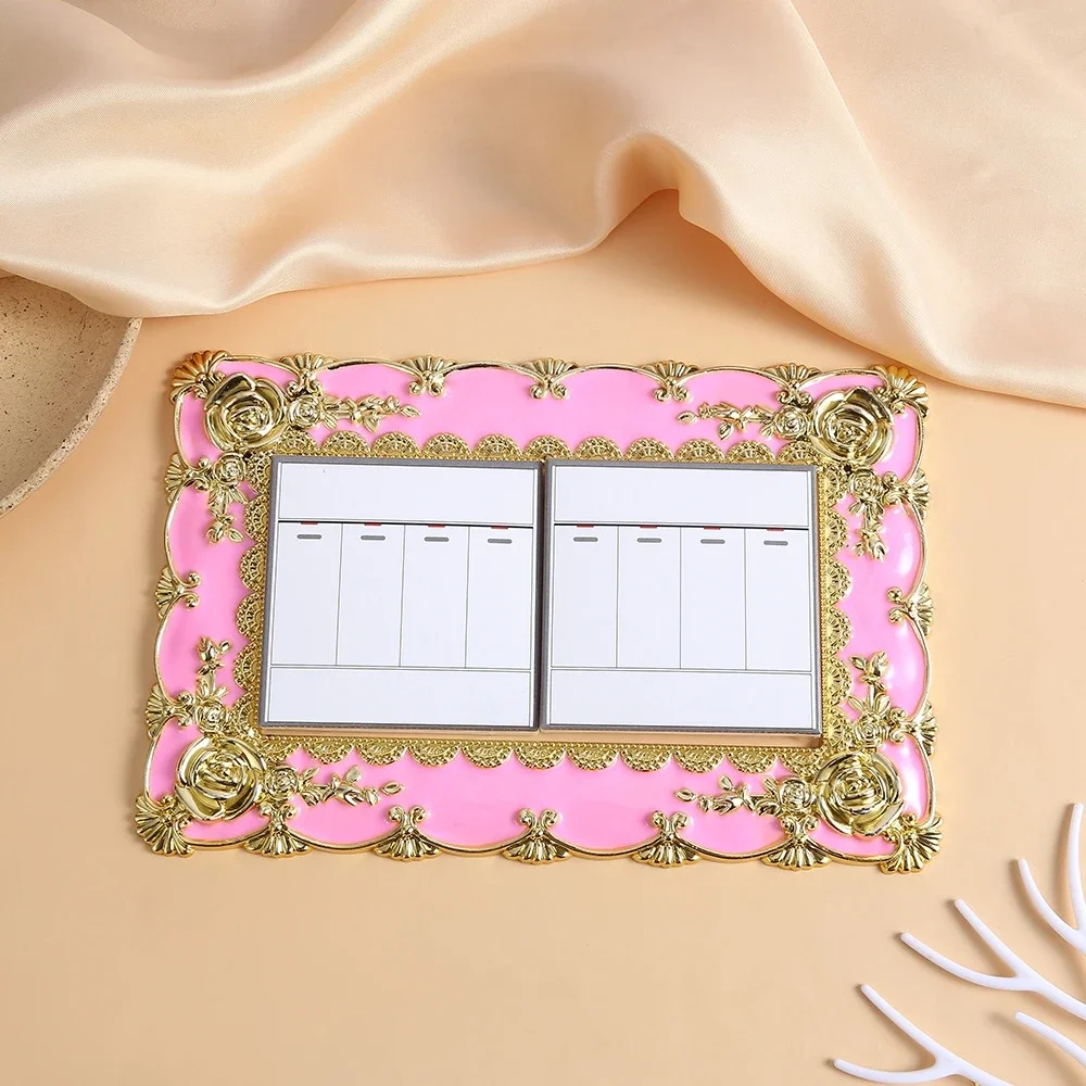 1Pcs Switch sticker rose crossover switch cover living room bedroom home light socket