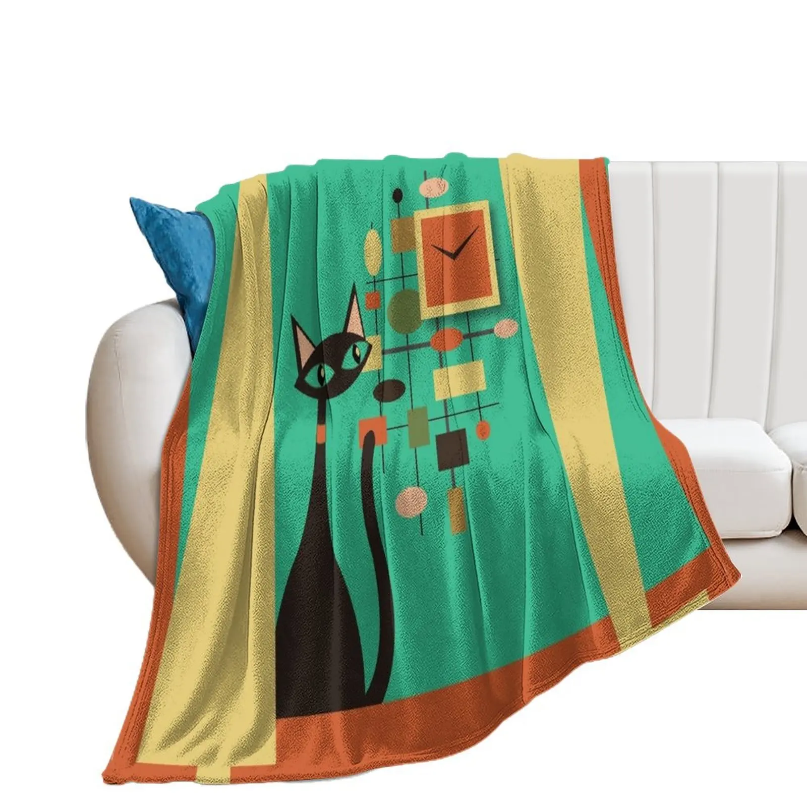 Tardy Retro Cat Throw Blanket Luxury Designer Decorative Sofas Kid'S Soft Beds Blankets