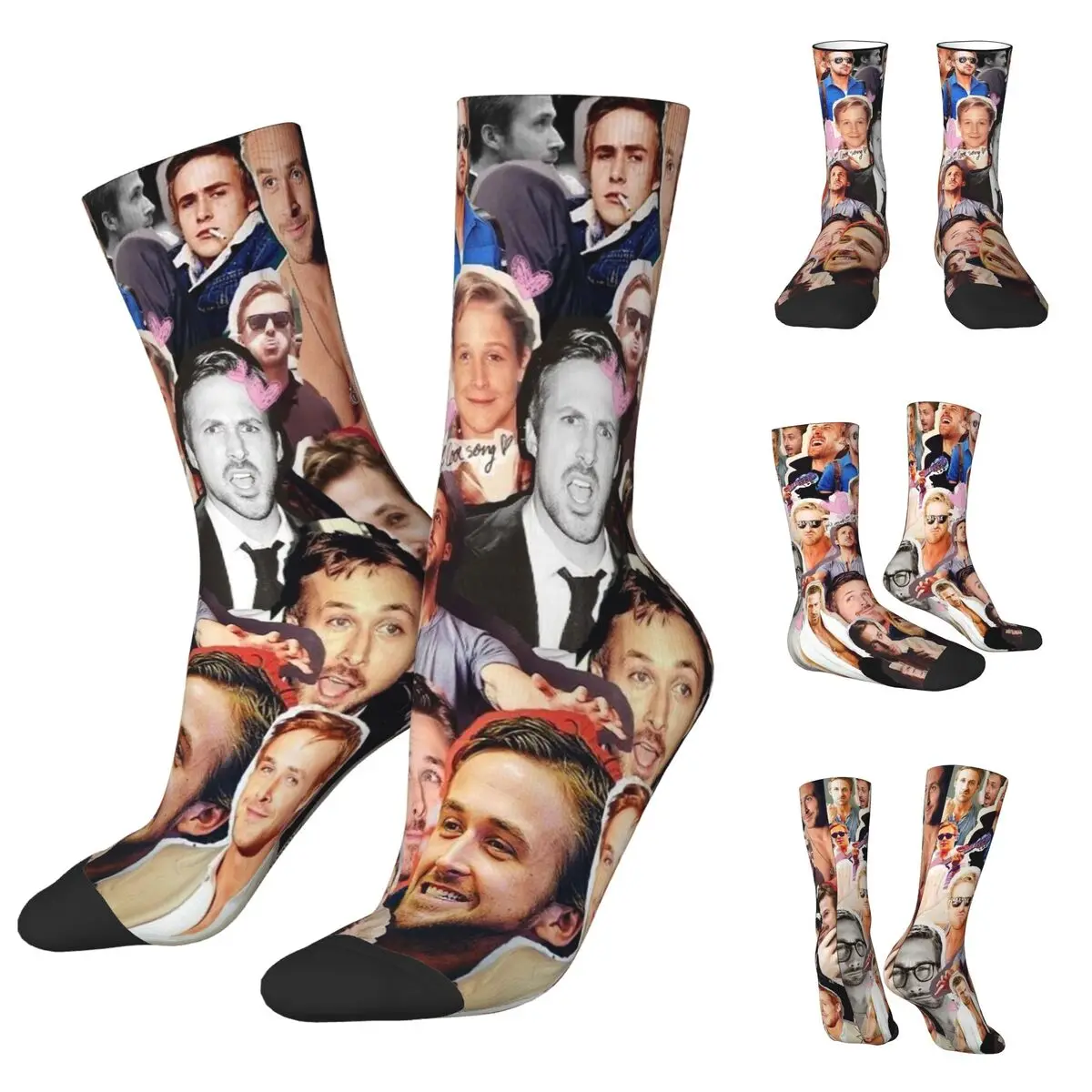 3D printing cosy Unisex Socks,Outdoor Ryan Gosling Interesting Four Seasons Socks