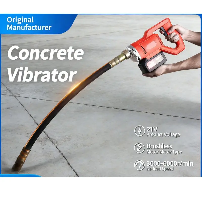 Rechargeable Handheld Concrete Vibrator New Brushless Lithium-ion for Cement Pouring Construction