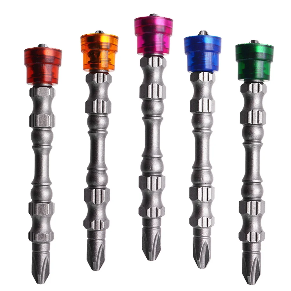 

5Pcs Magnetic Electric Screwdriver Bit Ph2 Smooth Surface Steel Long Driver Bit for Drills Long Driver Bits Drill Tip