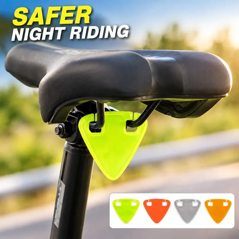 High Visibility Bicycle Reflective Stickers Taillight Emergency Night Riding Warning Decals for Mountain Road Bike Cycling