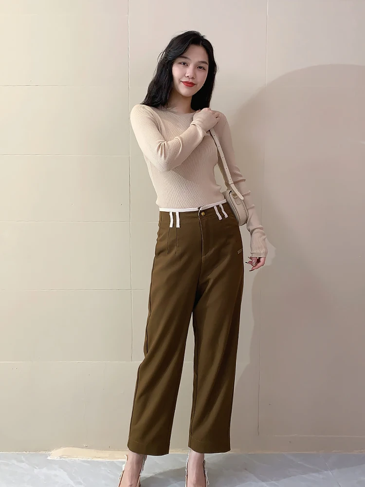 

Джинсы женские свободного кроя с широкими штанинами, укороченные (9/10 длины), повседневные, из полиэстера, легкие и удобные