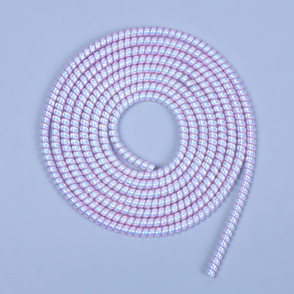 1PC New Laser 1.55M USB Data Charging Line Cable Protector Wrap Cable Organizer Spring Design Winder Protection Rope