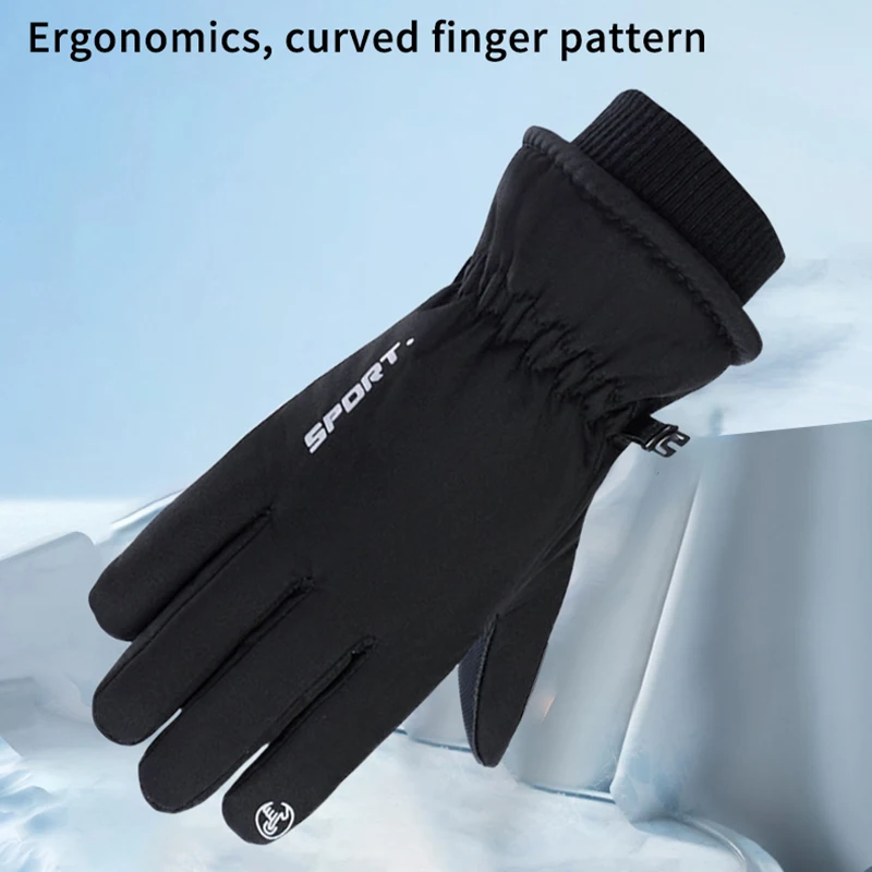 Winter Skiing Gloves Women Men Waterproof Windproof, Cold Weather Warm Gloves Touchscreen Fingers, For Running, Driving, Cycling