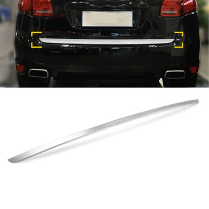 

Car Sticker for Porsche Cayenne 958 2011 2012 2013 2014 Stainless Steel Back Door Tailgate Trim Truck Door Decoration Strip