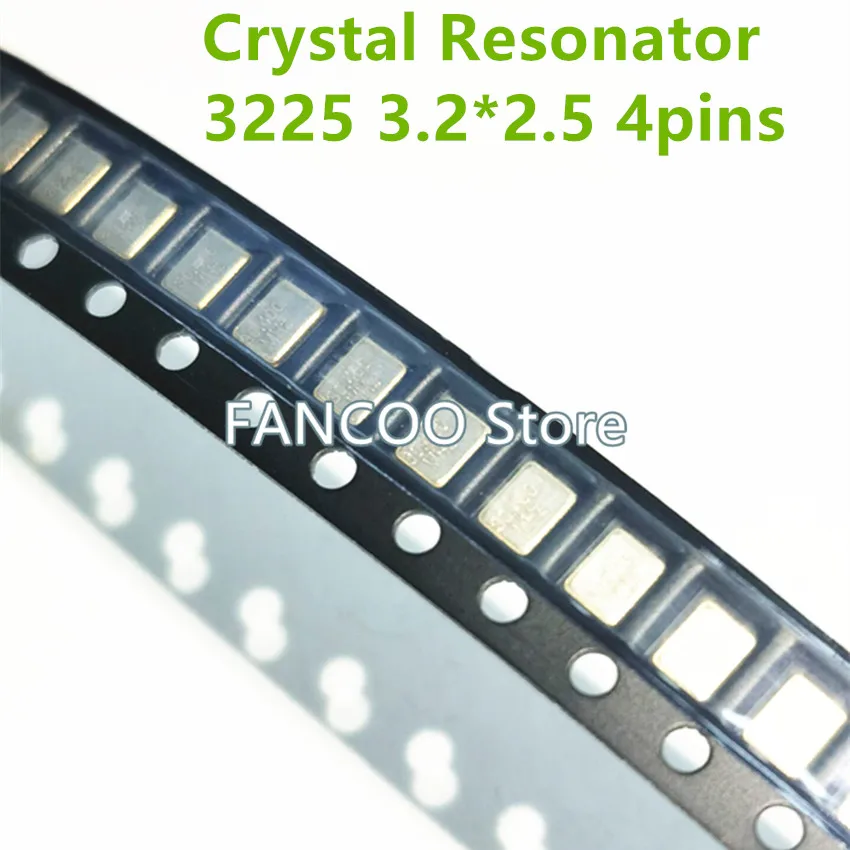 100PCS Crystal Resonator 3225 3.2*3.5mm 4P 48MHZ 27.120MHZ 12.288MHZ 12.800MHZ 22.1184MHZ 13MHZ 14.7456MHZ 15.360MHZ 22.5792M