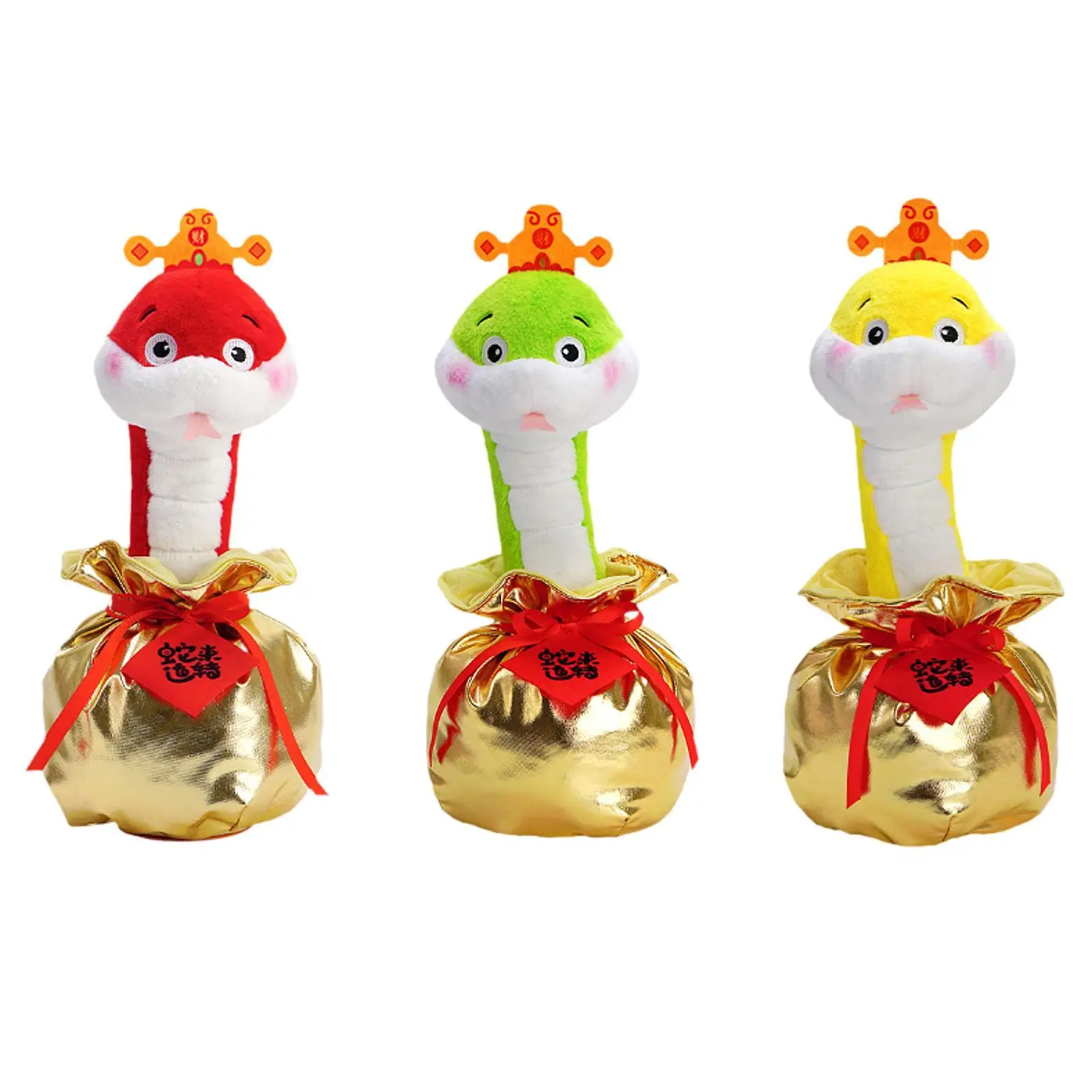 Dancing New Year Snake Doll Cartoon for Chinese New Year Cafe Restaurant