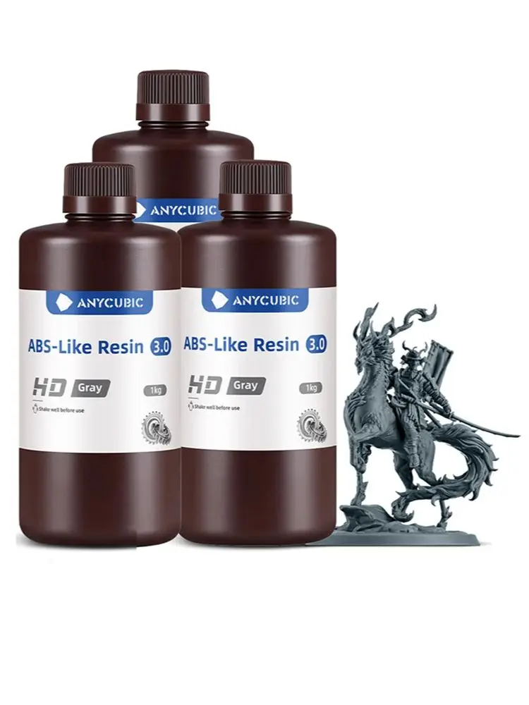 ANYCUBIC Neuestes ABS-ähnliches Harz 3.0 für LCD-3D-Drucker, höhere Genauigkeit, sehr belastbar, mit unterer Schrumpfrate, minimaler Geruch