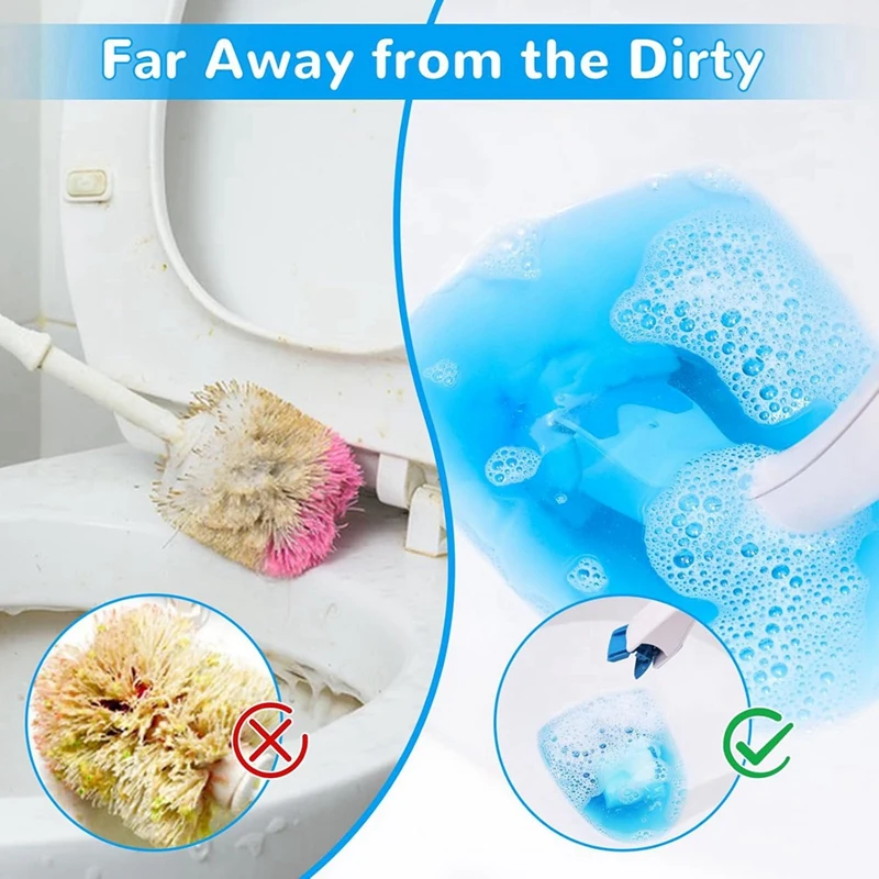 Flushable Toilet Refills 48 Count Disposable Toilet Bowl Paper Bulk Flushable Toilet Brush Refill Pads