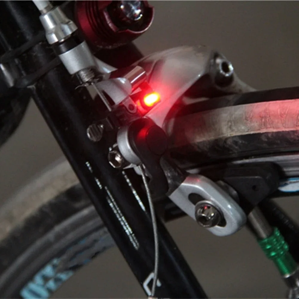 MTB Mini V Brake Bike Light Tail Rear Bicycle Light Cycling LED Light High Brightness Waterproof Lamp Cycling Accessories