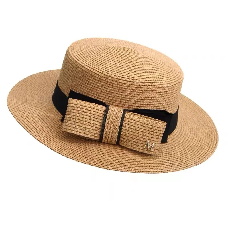 Summer hats for women fashion Beach Hat Flat brim side Female Casual Panama Hat Lady Classic gorros visor Straw hat Women Fedora