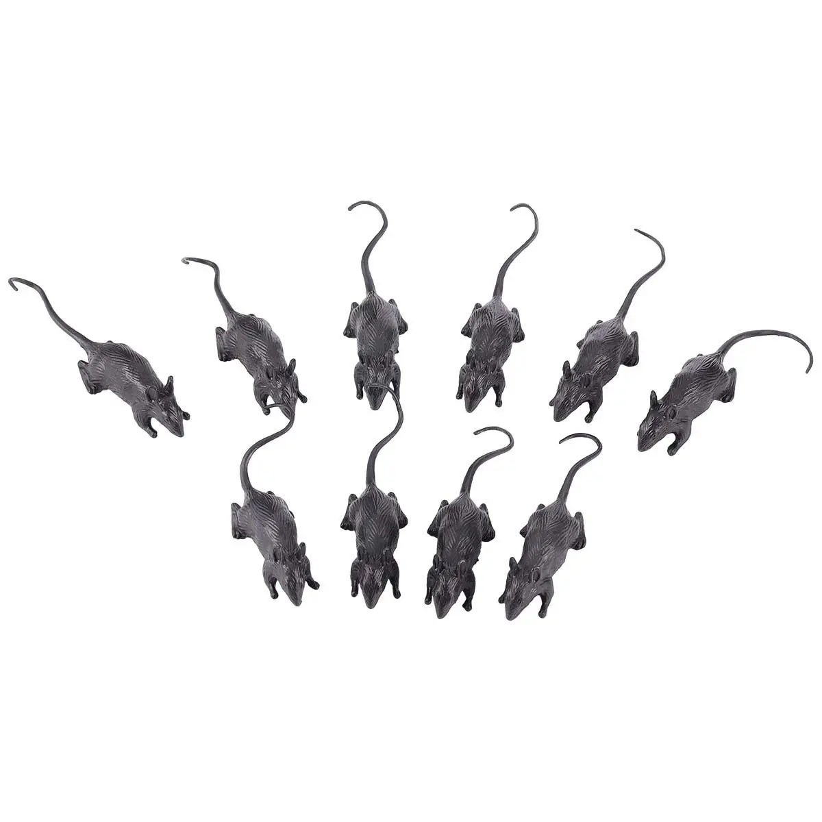 

10Pcs Halloween Simulation Mouse Plastic Fake Scary Prank Decoration Props for Party Trick Scary