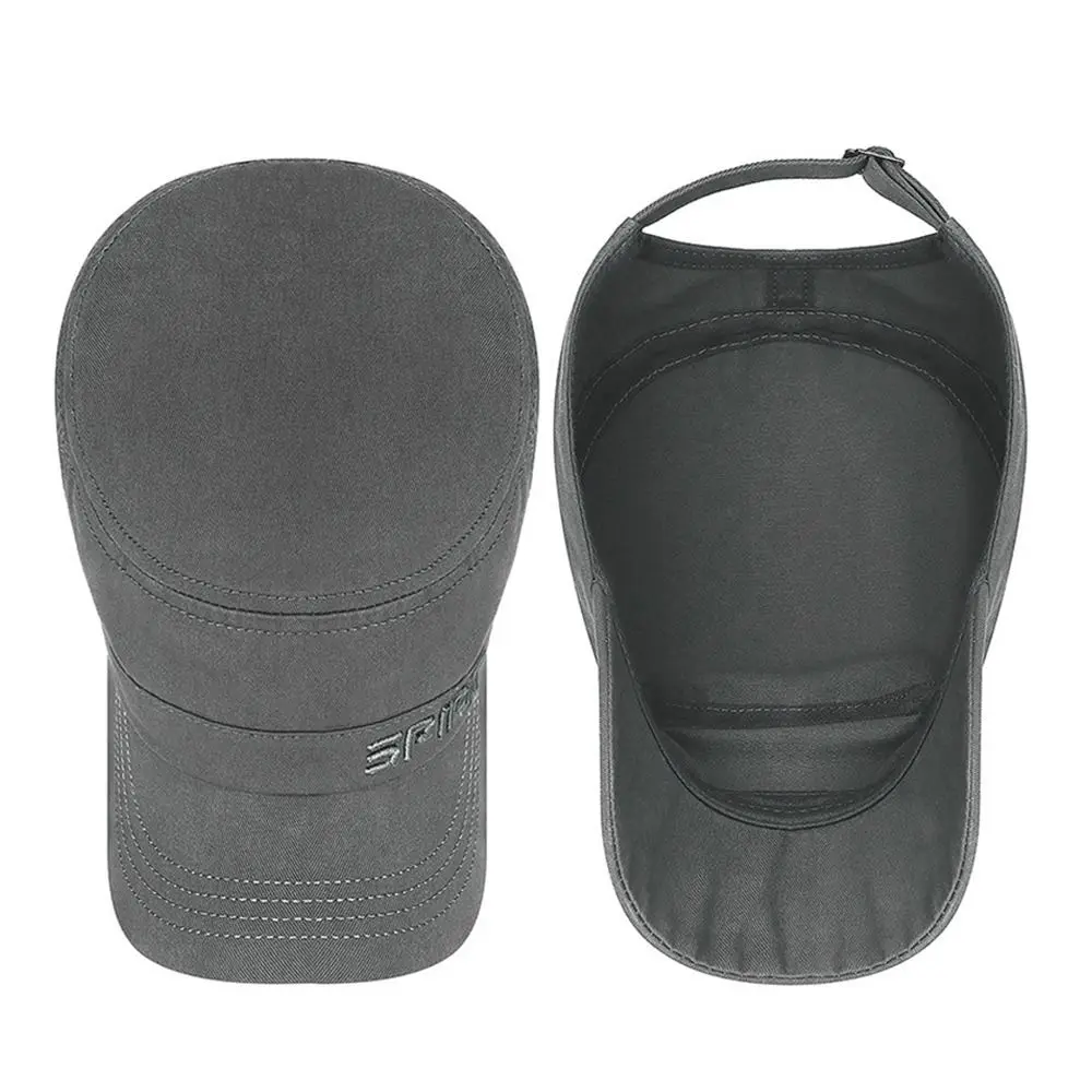 

Spring Summer Anti-UV Baseball Cap Breathable Adjustable Flat Top Cap Casual Outdoor Cadet Hat Men