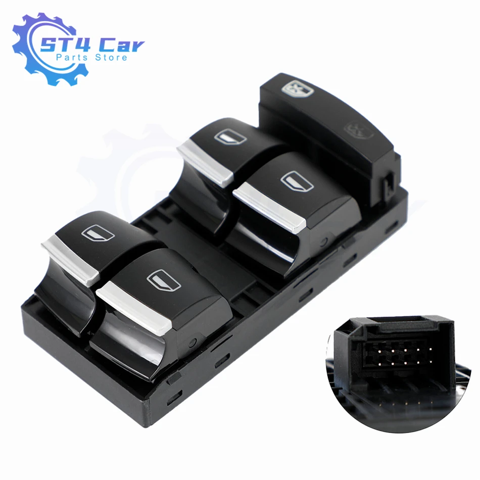 

4F0959851H Driver Side Window Control Switch Button For Audi A3 8P 2004 - 2011 A6 S6 RS6 C6 Avant 2005 - 2011 Q7 2006 - 2011