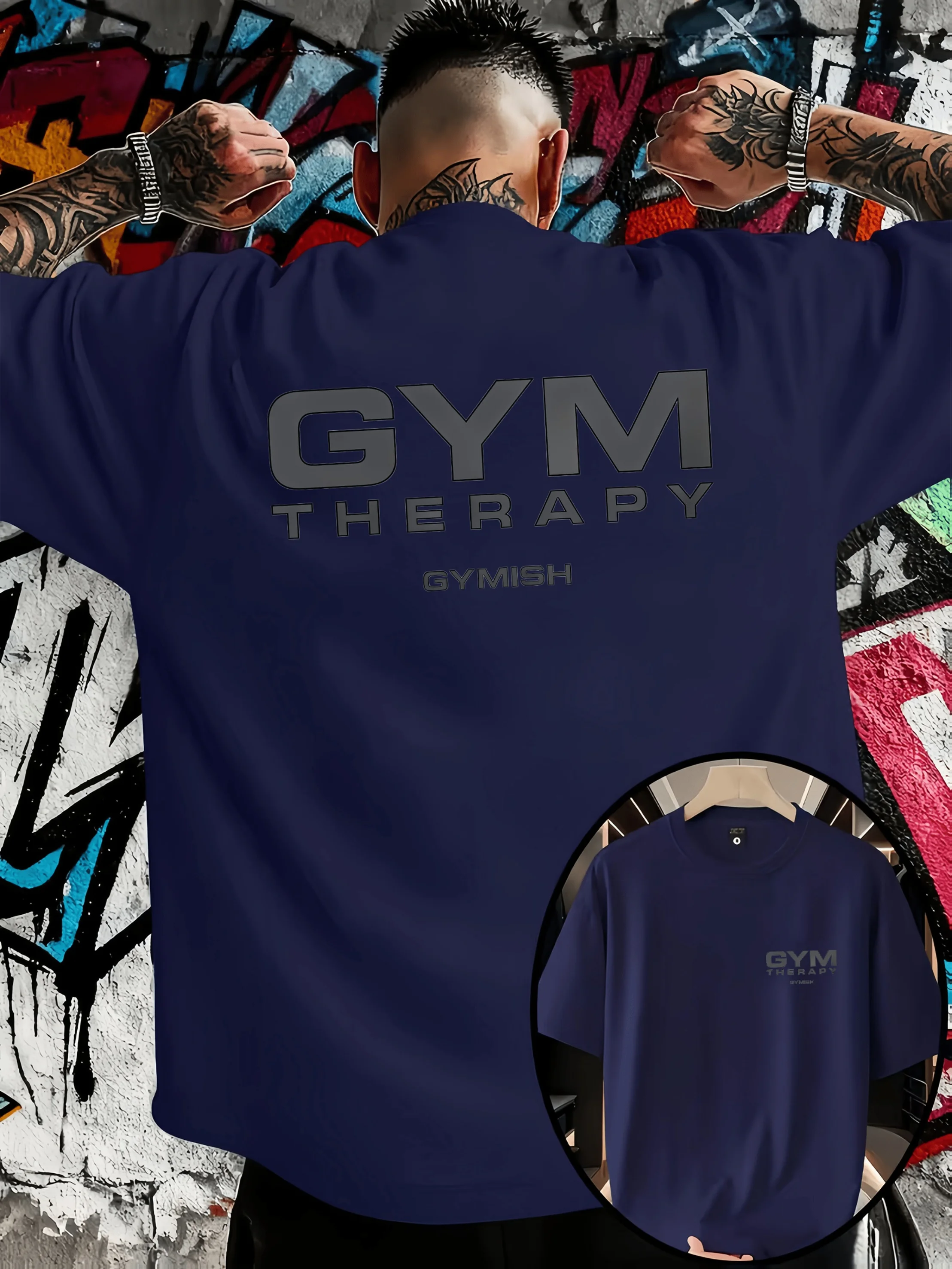 The adult T-shirt features a striking 