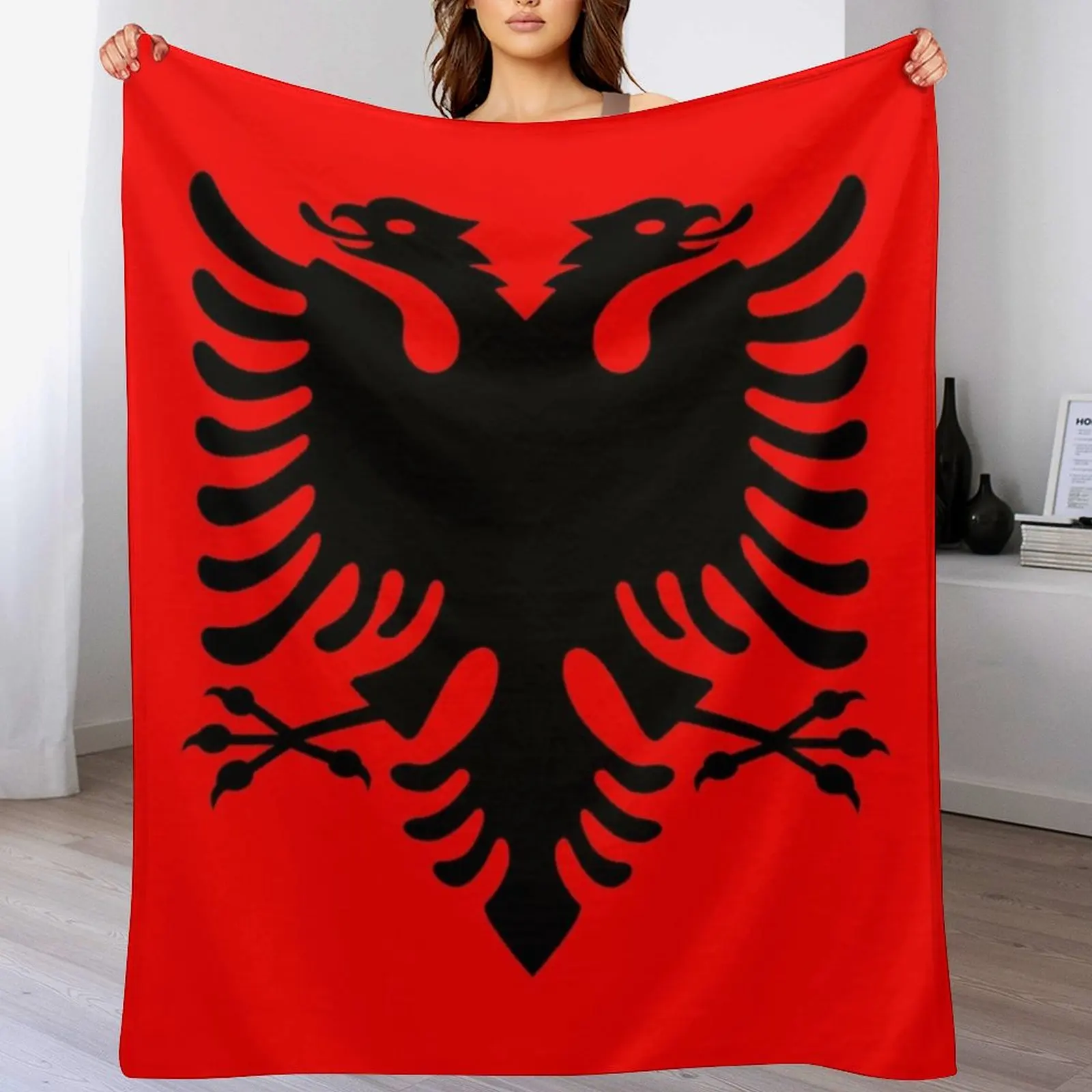 Flag of Albania Throw Blanket Luxury Designer Sofas Comforter Blankets