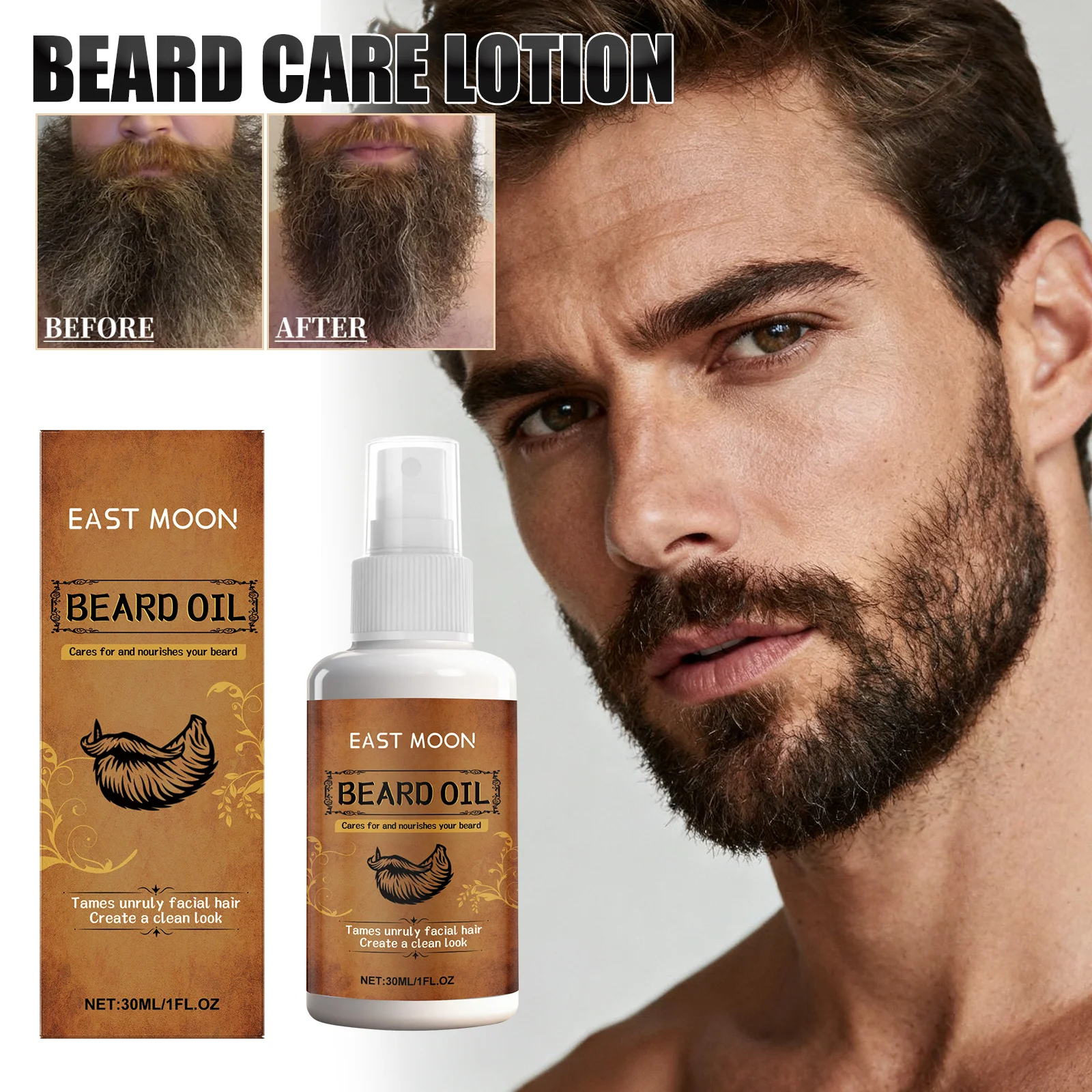 

Beard Oil Spray For Men Conditioning Beard Care Moisturizing Oil Extract Leave In Conditioner Beard Softener Cologne Scent Groom