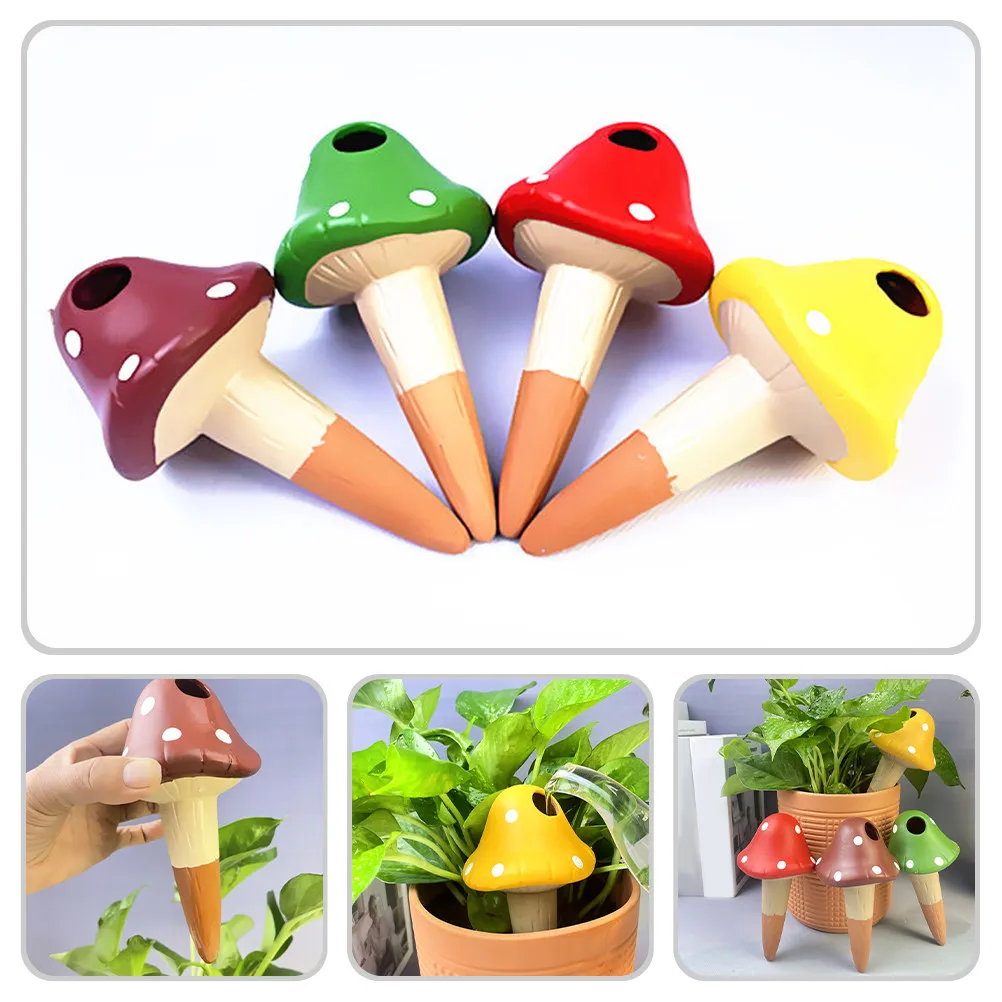 

4Pcs Plant Watering Globes Terracotta Watering Spikes for Houseplants Hanging Patio Plants Automatic Water Supply Soil Moisture