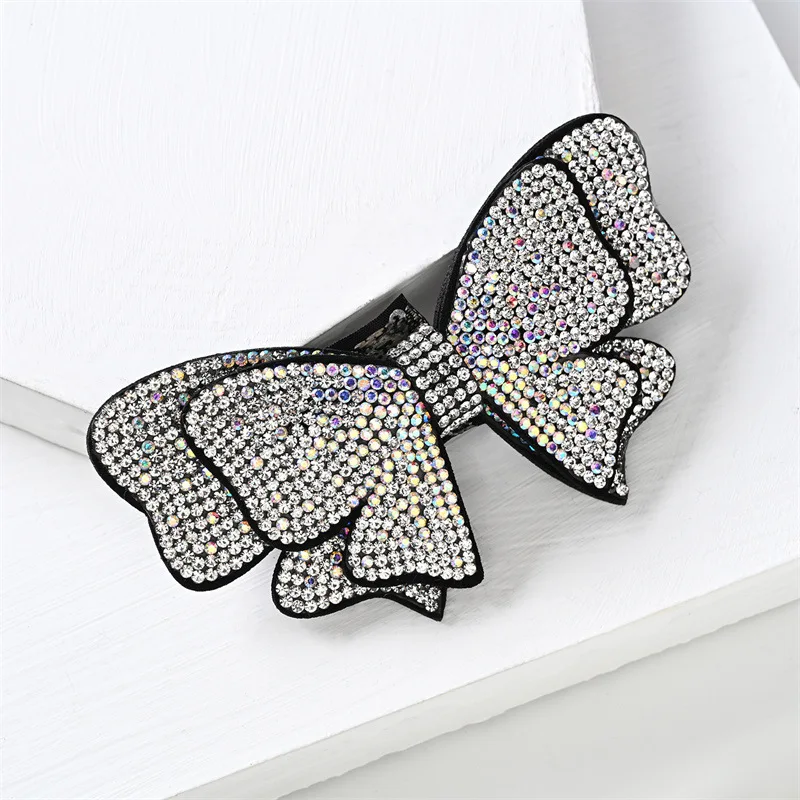 Vintage Rhinestone Crystal Big Bow Hair Clips for Women Girl Barrette Hairgirps Headwear Hairpins Hair Accessories Wholesale